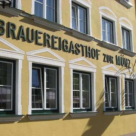Brauereigasthof Zur Muenz Seit 1586 Günzburg Eksteriør bilde
